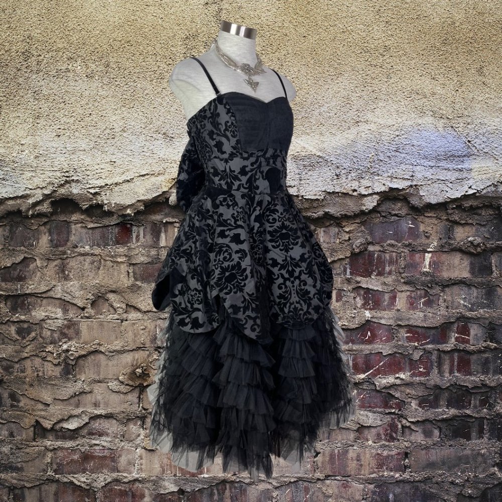 Hell Bunny Burlesque Victorian Lavintage Gothic Tulle Prom Ball Wedding Dress - Picture 1 of 9